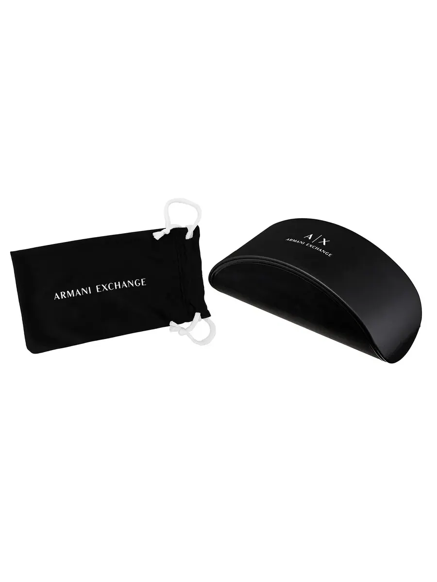Демонстрационные линзы Armani Exchange, квадратные мужские очки AX3050 8078 53 — изображение 4 из 4, черный