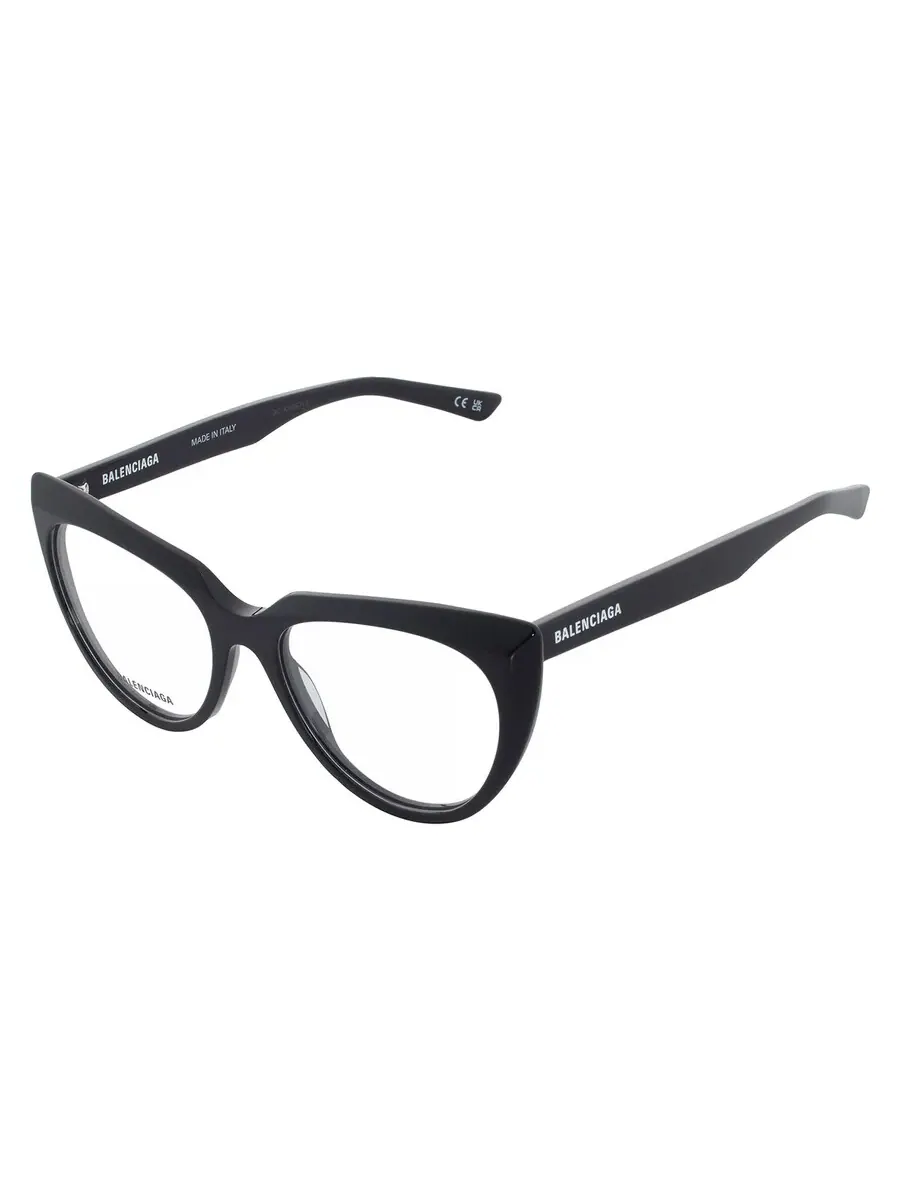 Женские очки Balenciaga Demo Cat Eye BB0218O 001 53 — изображение 3 из 5, черный