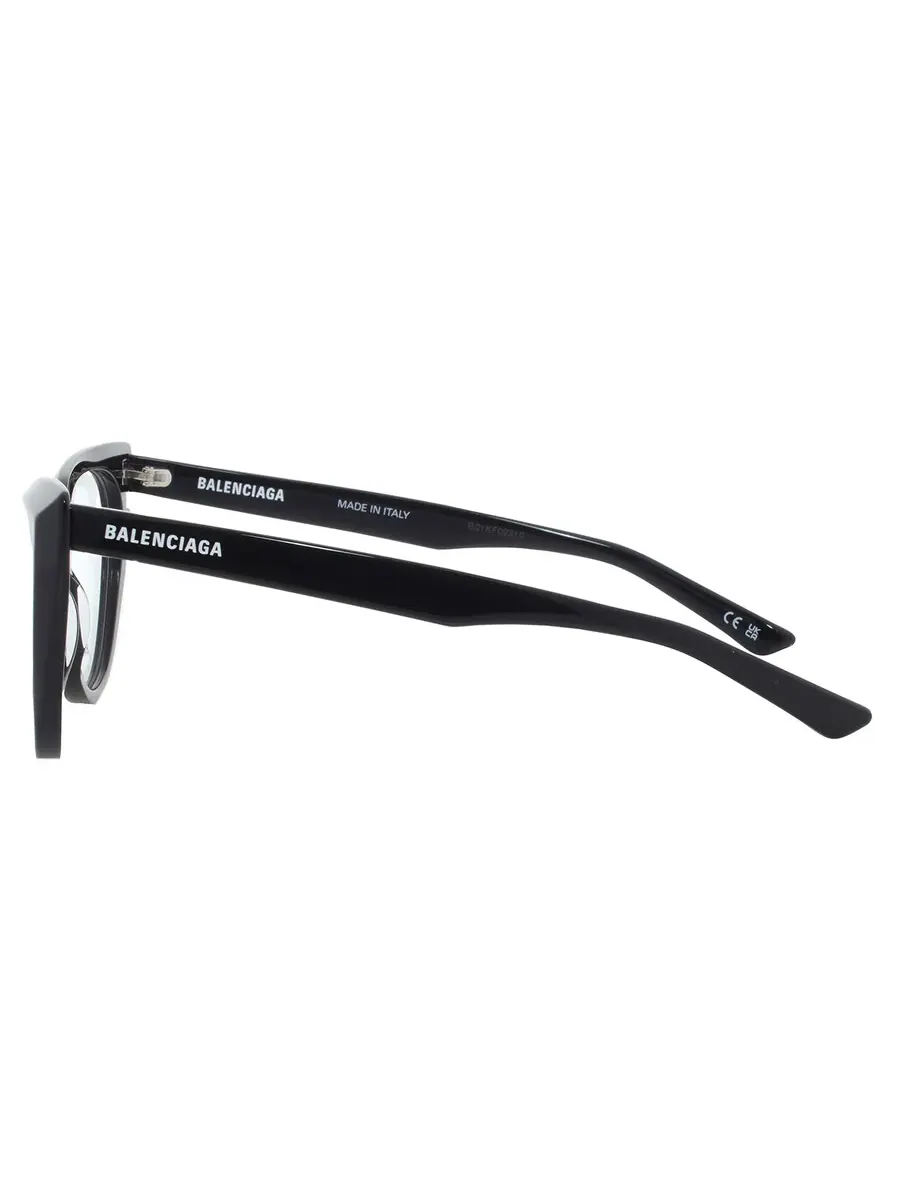 Женские очки Balenciaga Demo Cat Eye BB0218O 001 53 — изображение 4 из 5, черный