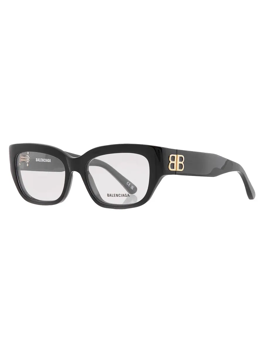 Женские очки Balenciaga Demo Cat Eye BB0363O 001 54 — изображение 2 из 5, черный