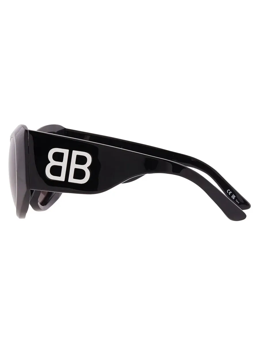 Очки для женщин Balenciaga Grey Browline BB0393S 001 57 — изображение 4 из 5, черный