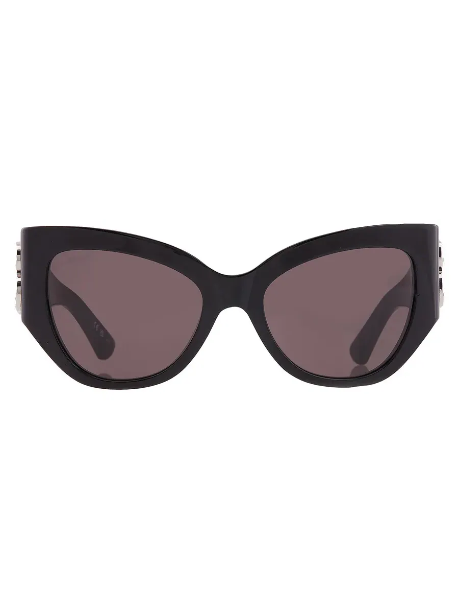 Женские солнцезащитные очки Balenciaga Grey Butterfly BB0322S 007 55