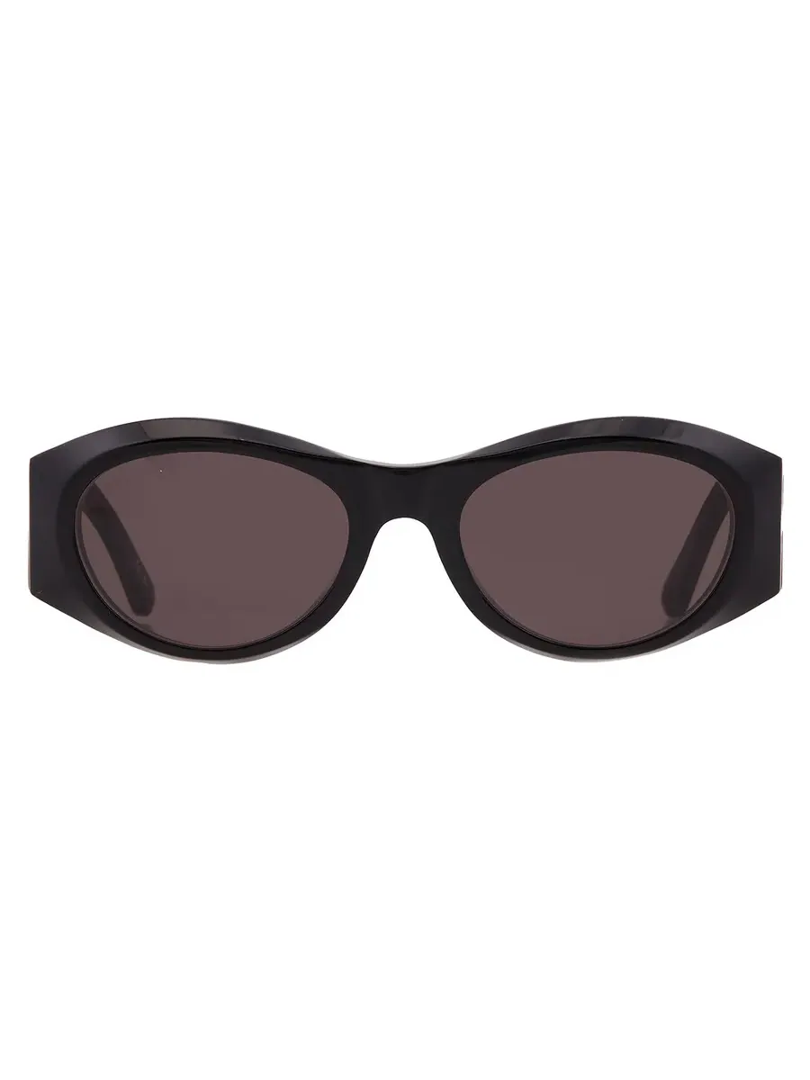 Женские солнцезащитные очки Balenciaga Grey Oval BB0396SK 001 55