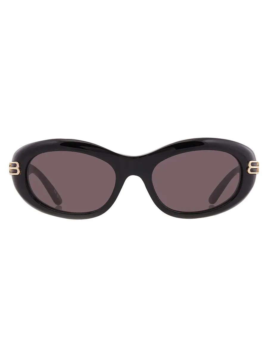 Женские серые овальные солнцезащитные очки Balenciaga BB0431S 001 57