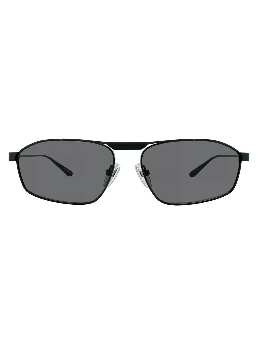 Мужские серые прямоугольные солнцезащитные очки Balenciaga BB0416S 001 63