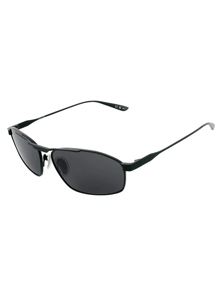 Мужские серые прямоугольные солнцезащитные очки Balenciaga BB0416S 001 63 — изображение 3 из 5, черный