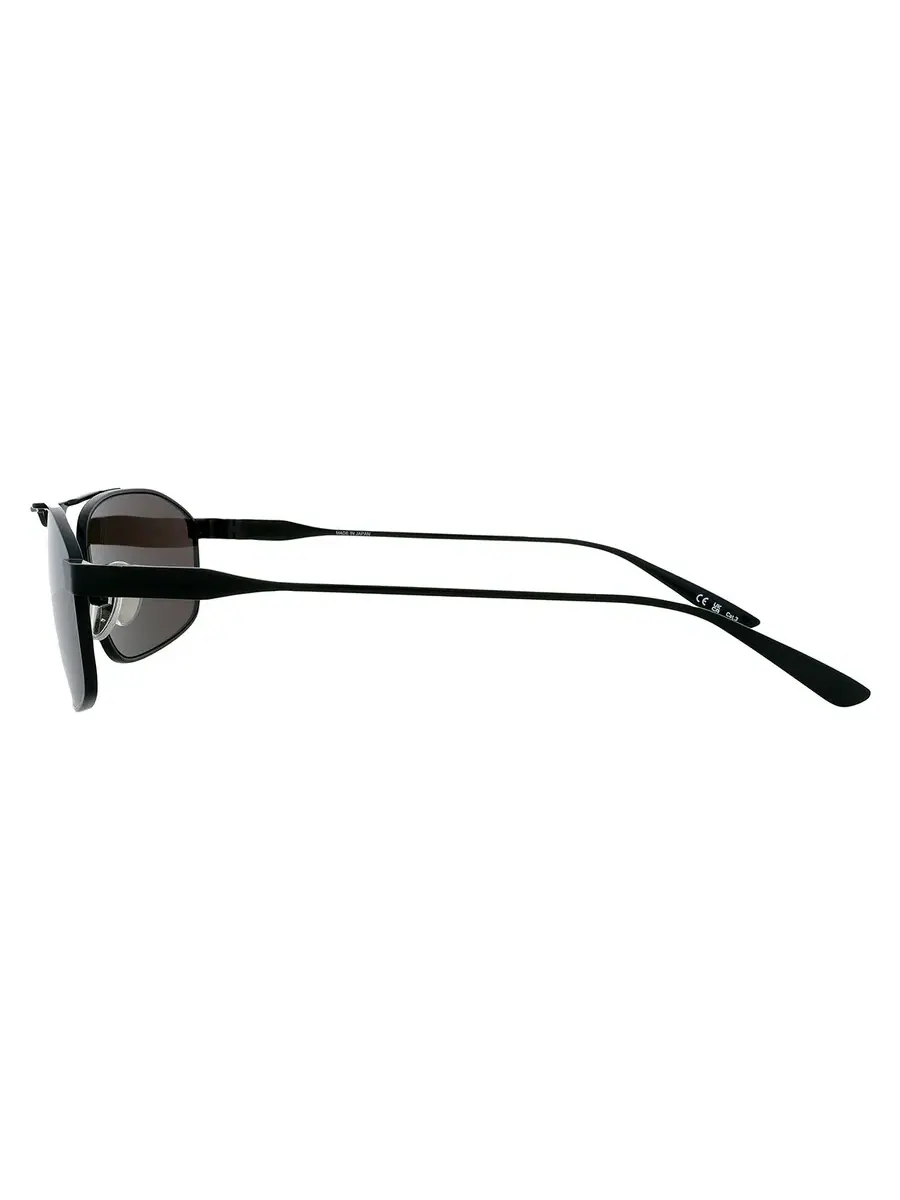 Мужские серые прямоугольные солнцезащитные очки Balenciaga BB0416S 001 63 — изображение 4 из 5, черный