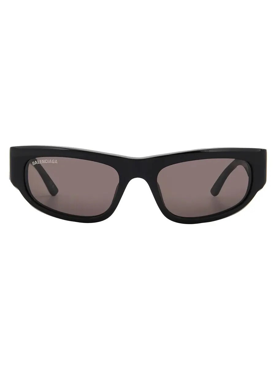 Солнцезащитные очки Balenciaga серого цвета, прямоугольные, унисекс, BB0388S 001 56