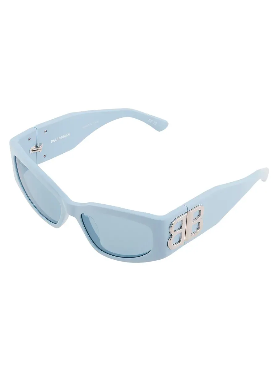 Солнцезащитные очки для женщин Balenciaga Light Blue Cat Eye BB0321S 014 57 — изображение 3 из 5, светлый синий