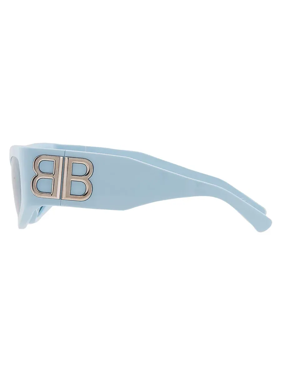 Солнцезащитные очки для женщин Balenciaga Light Blue Cat Eye BB0321S 014 57 — изображение 4 из 5, светлый синий