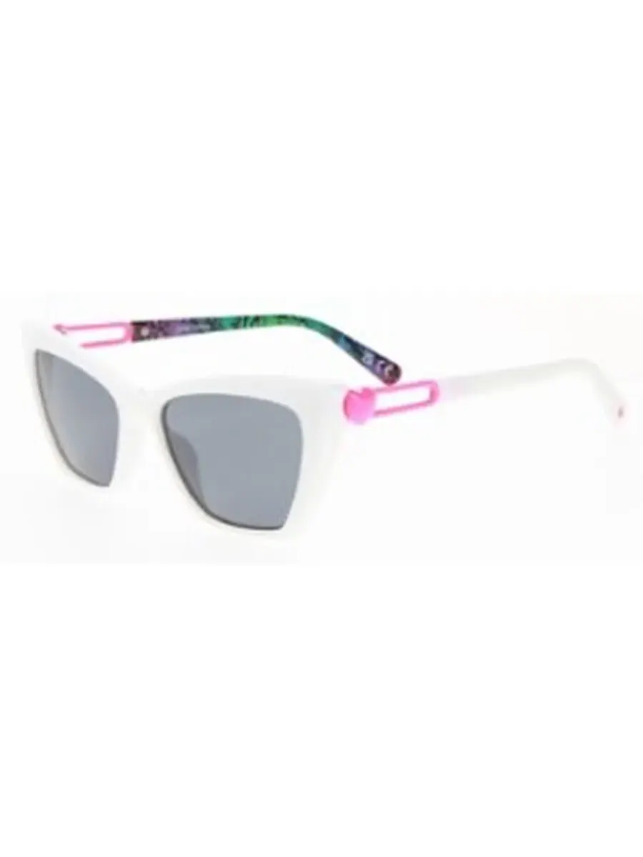Женские солнцезащитные очки Betsey Johnson Smoke Cat Eye 10269710.LTS WHTSMK