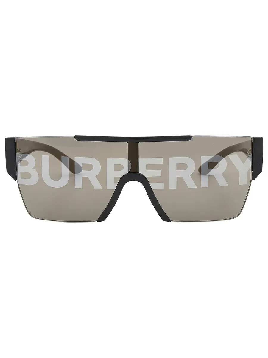Мужские солнцезащитные очки Burberry Gold с серебряным щитом Burberry BE4291 3001G 38