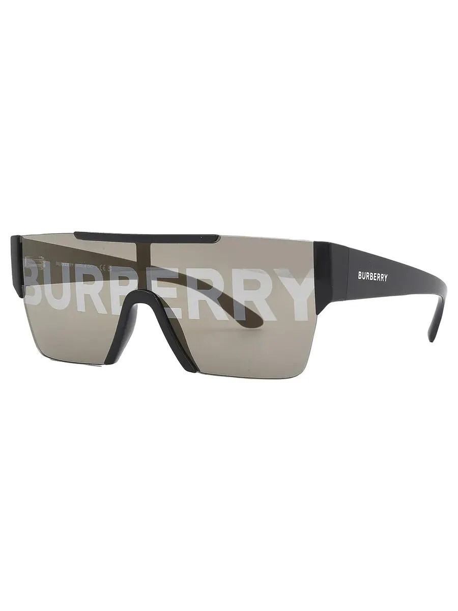 Мужские солнцезащитные очки Burberry Gold с серебряным щитом Burberry BE4291 3001G 38 — изображение 3 из 6, черный