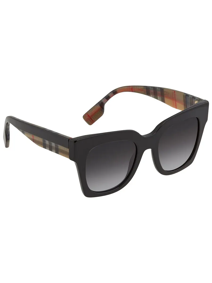 Солнцезащитные очки для женщин Burberry Kitty Grey Gradient Square BE4364 39428G 49 — изображение 3 из 5, черный