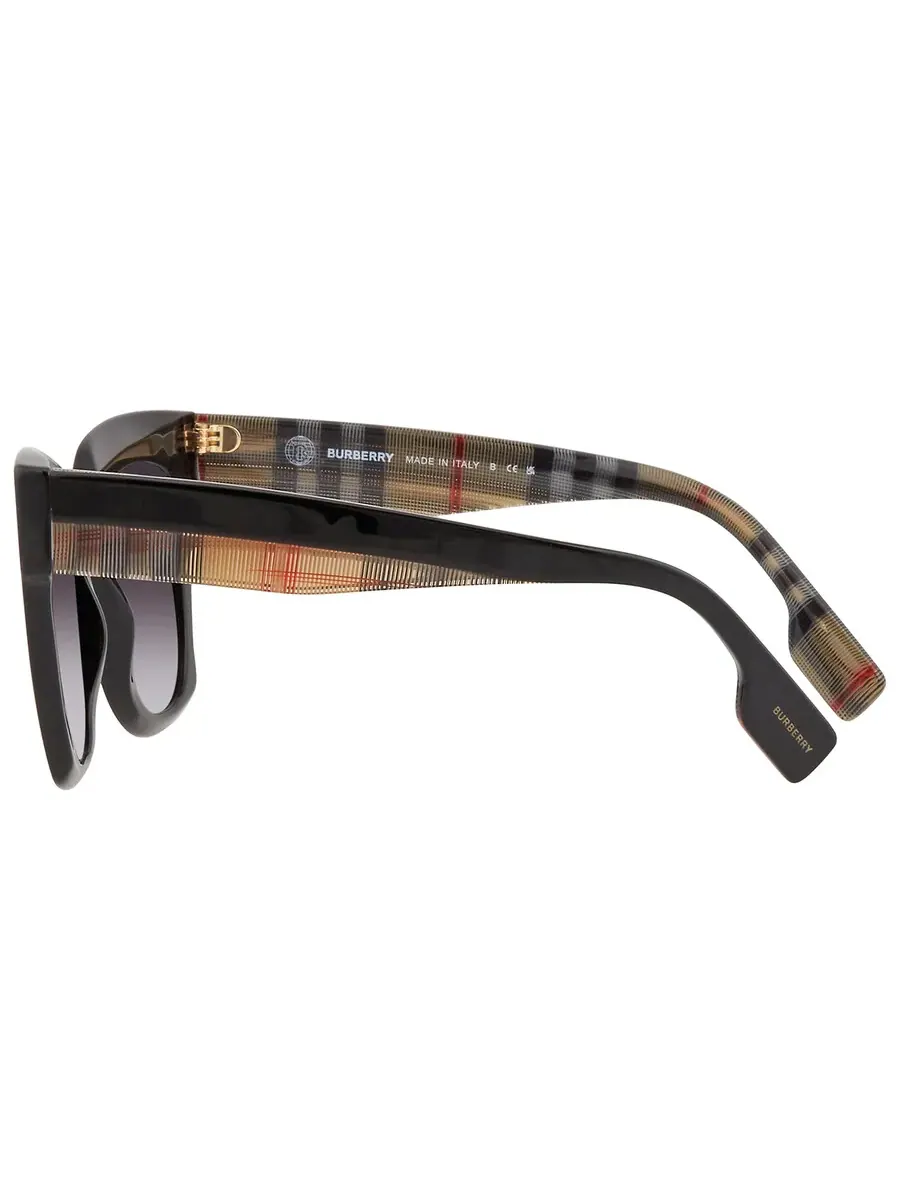 Солнцезащитные очки для женщин Burberry Kitty Grey Gradient Square BE4364 39428G 49 — изображение 4 из 5, черный