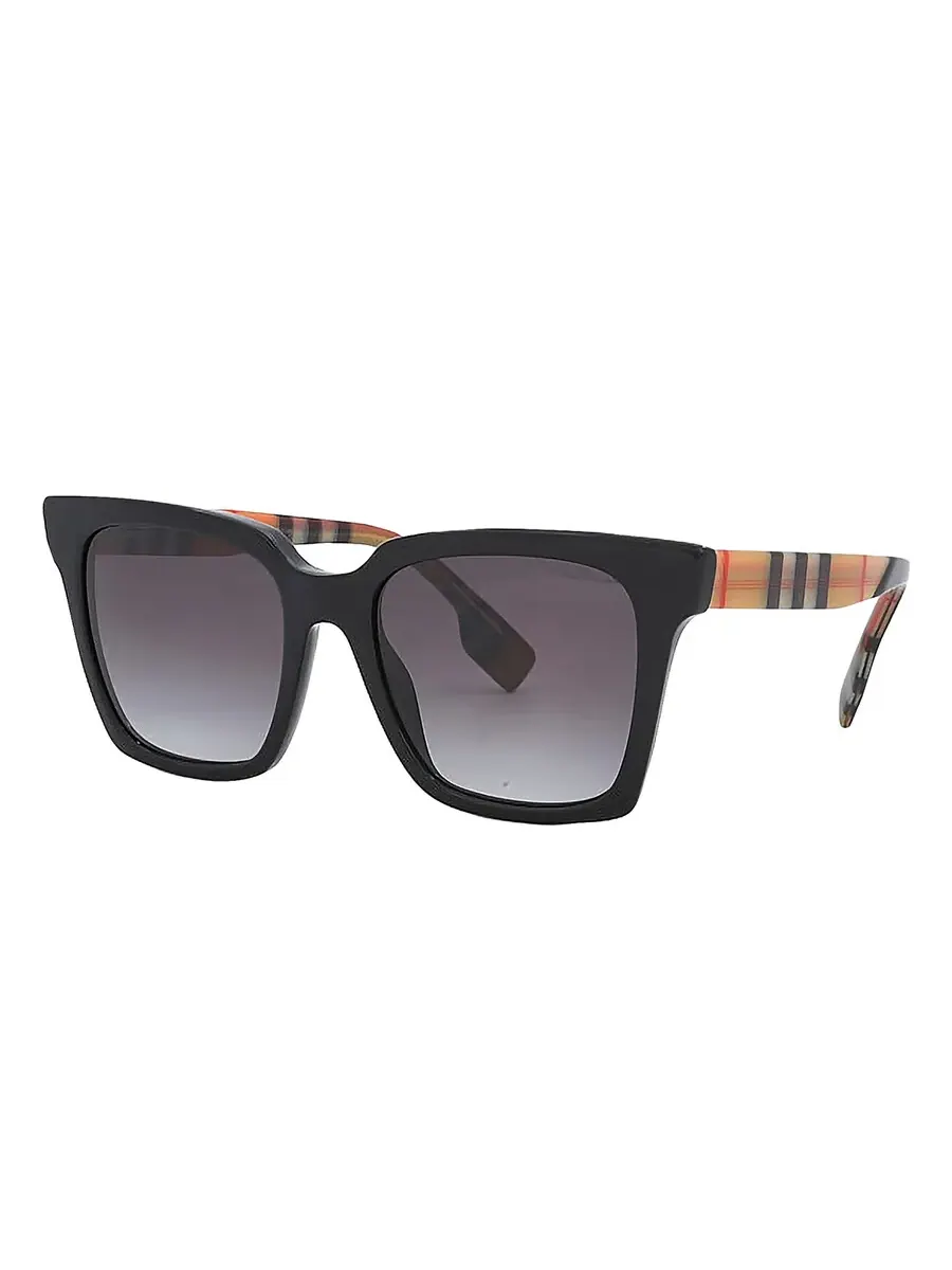 Солнцезащитные очки для женщин Burberry Maple Gray Gradient Square BE4335 39298G 53 — изображение 3 из 6, черный