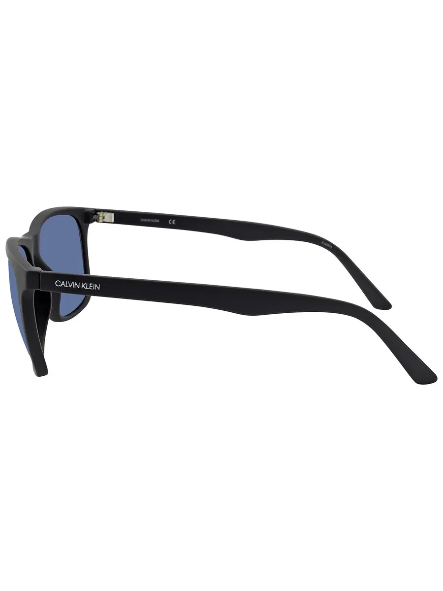 Мужские прямоугольные солнцезащитные очки Calvin Klein Blue CK20520S 001 57 — изображение 4 из 4, черный