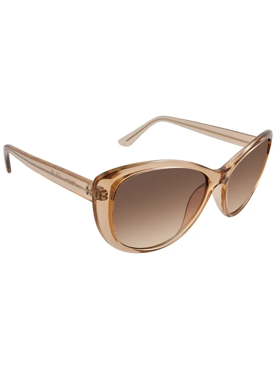 Женские солнцезащитные очки Calvin Klein Brown Gradient Butterfly CK19560S 270 57 — изображение 3 из 4, коричневый