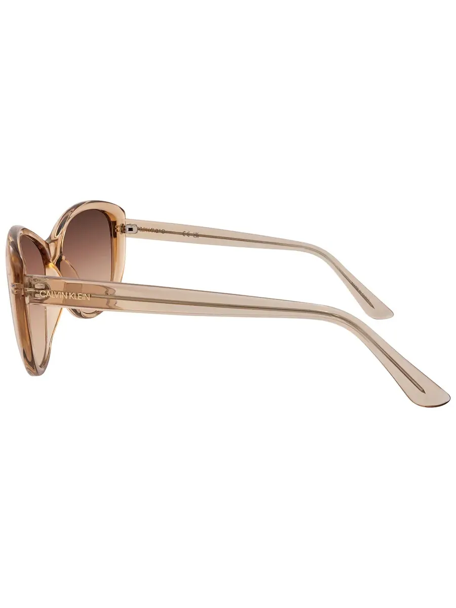Женские солнцезащитные очки Calvin Klein Brown Gradient Butterfly CK19560S 270 57 — изображение 4 из 4, коричневый