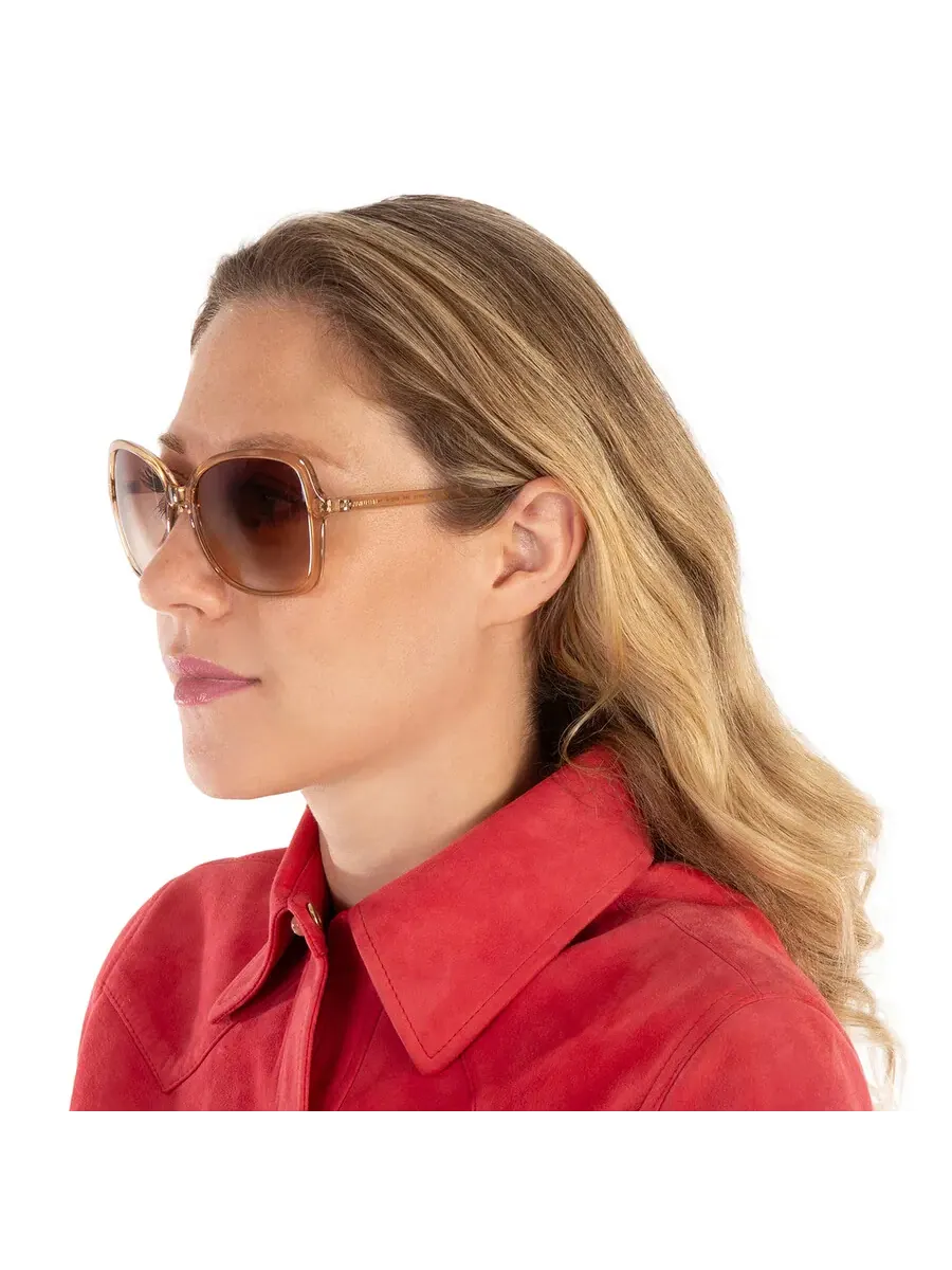 Женские солнцезащитные очки Calvin Klein Brown Gradient Butterfly CK19561S 270 57 — изображение 2 из 4, коричневый