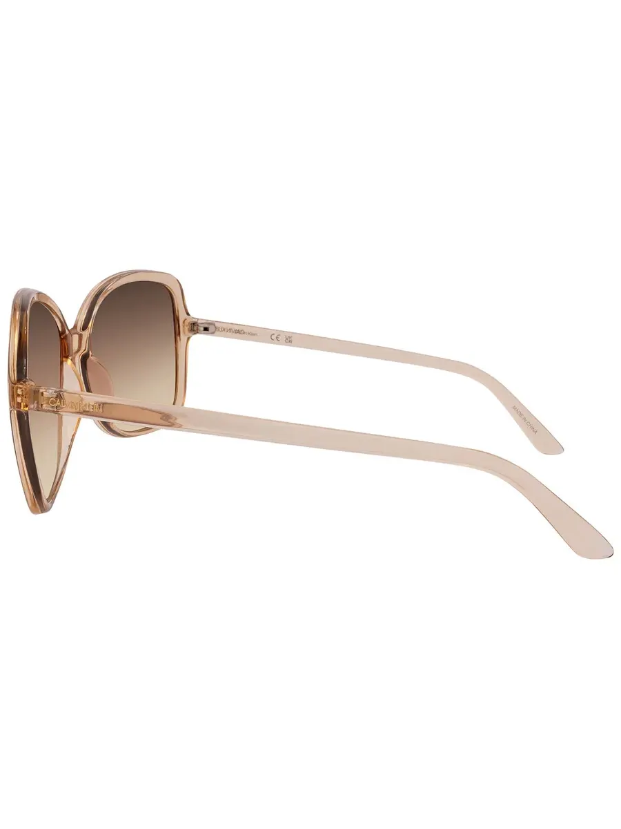 Женские солнцезащитные очки Calvin Klein Brown Gradient Butterfly CK19561S 270 57 — изображение 4 из 4, коричневый