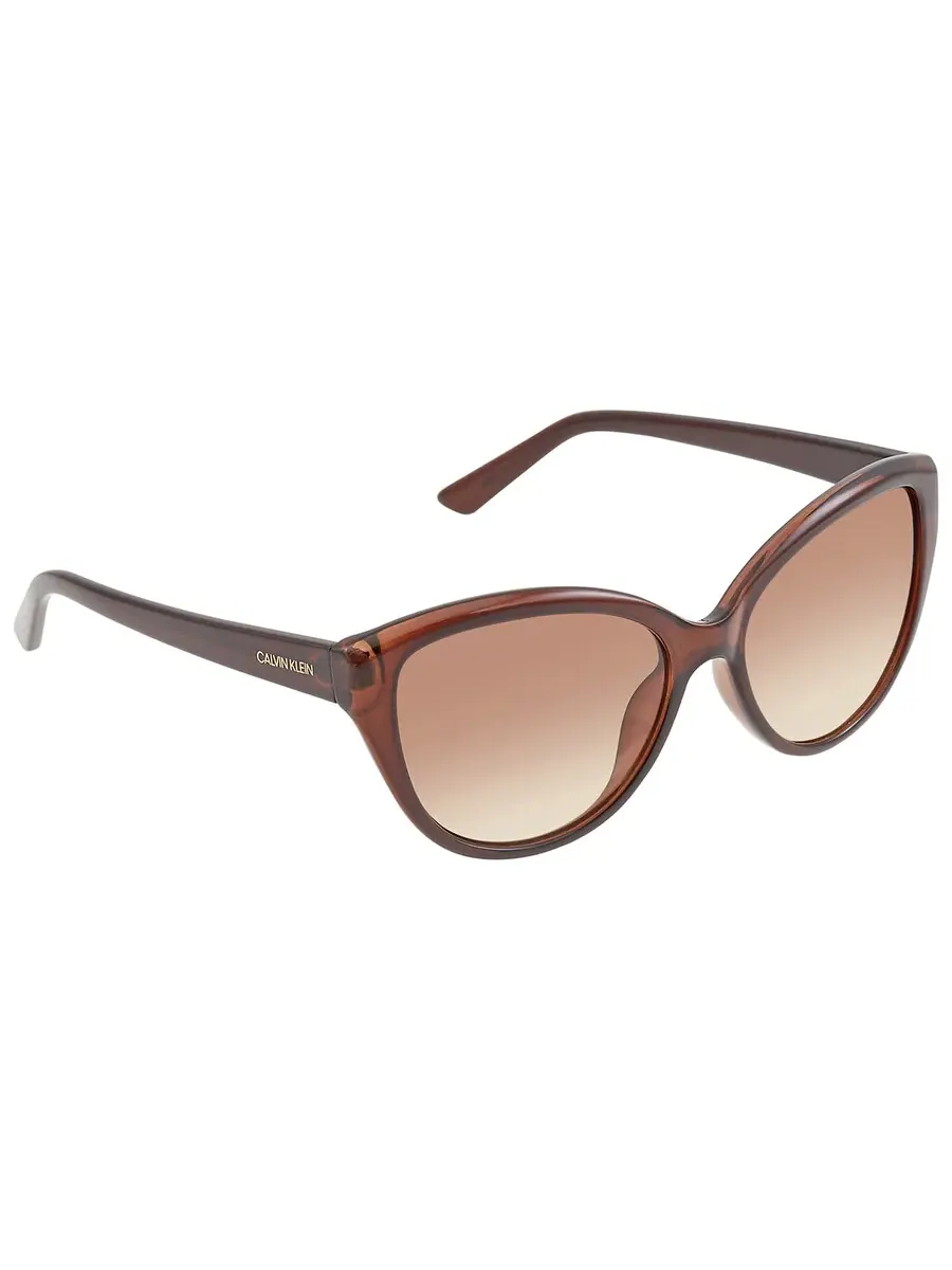 Женские солнцезащитные очки Calvin Klein Brown Gradient Cat Eye CK19536S 210 55 — изображение 3 из 4, коричневый