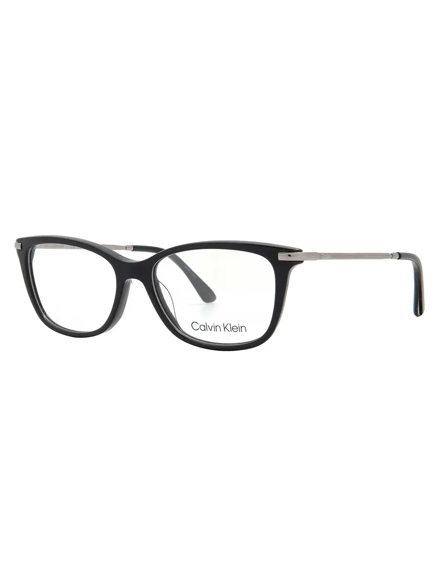 Очки для женщин Calvin Klein Demo Cat Eye CK22501 001 51 — изображение 2 из 4, черный