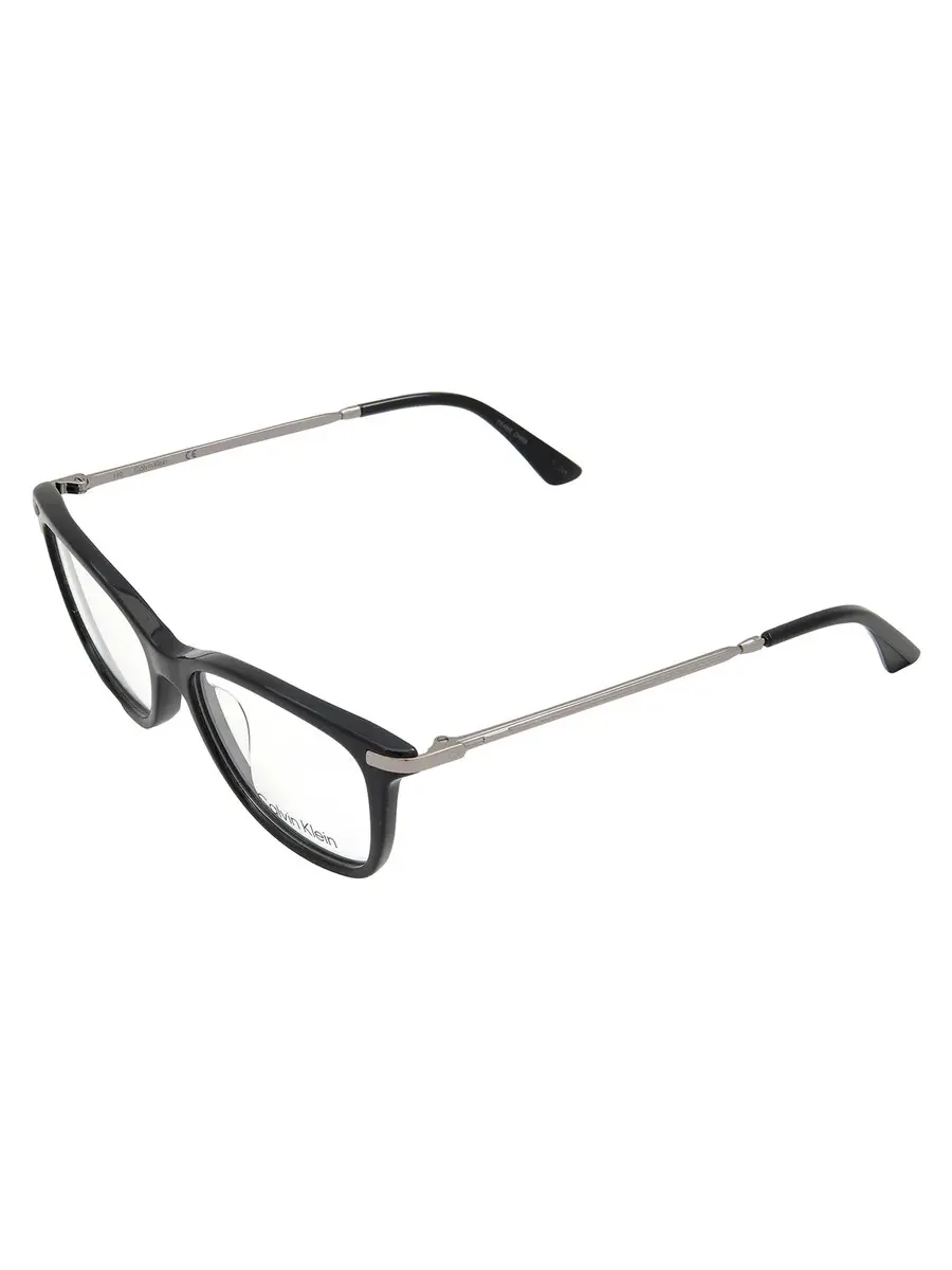 Очки для женщин Calvin Klein Demo Cat Eye CK22501 001 51 — изображение 4 из 4, черный