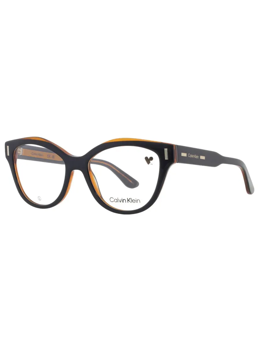 Очки для женщин Calvin Klein Demo Cat Eye CK23541 008 53 — изображение 2 из 4, черный/коричневый