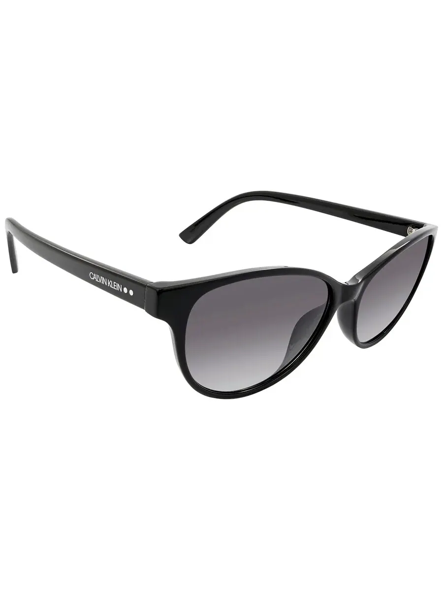Женские солнцезащитные очки Calvin Klein Grey Gradient Cat Eye CK20517S 001 56 — изображение 3 из 4, черный