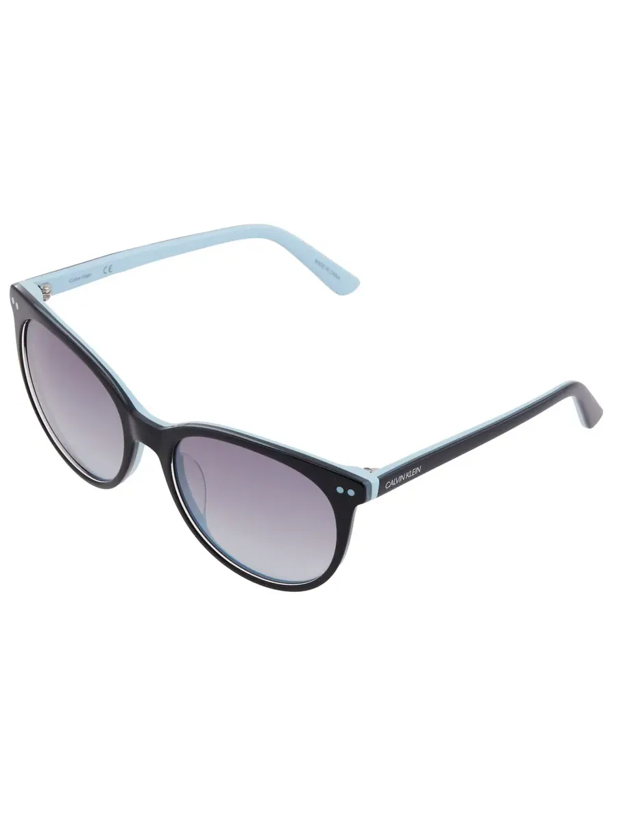 Женские солнцезащитные очки Calvin Klein серого градиента овальной формы CK18509SG 004 55 — изображение 3 из 4, черный