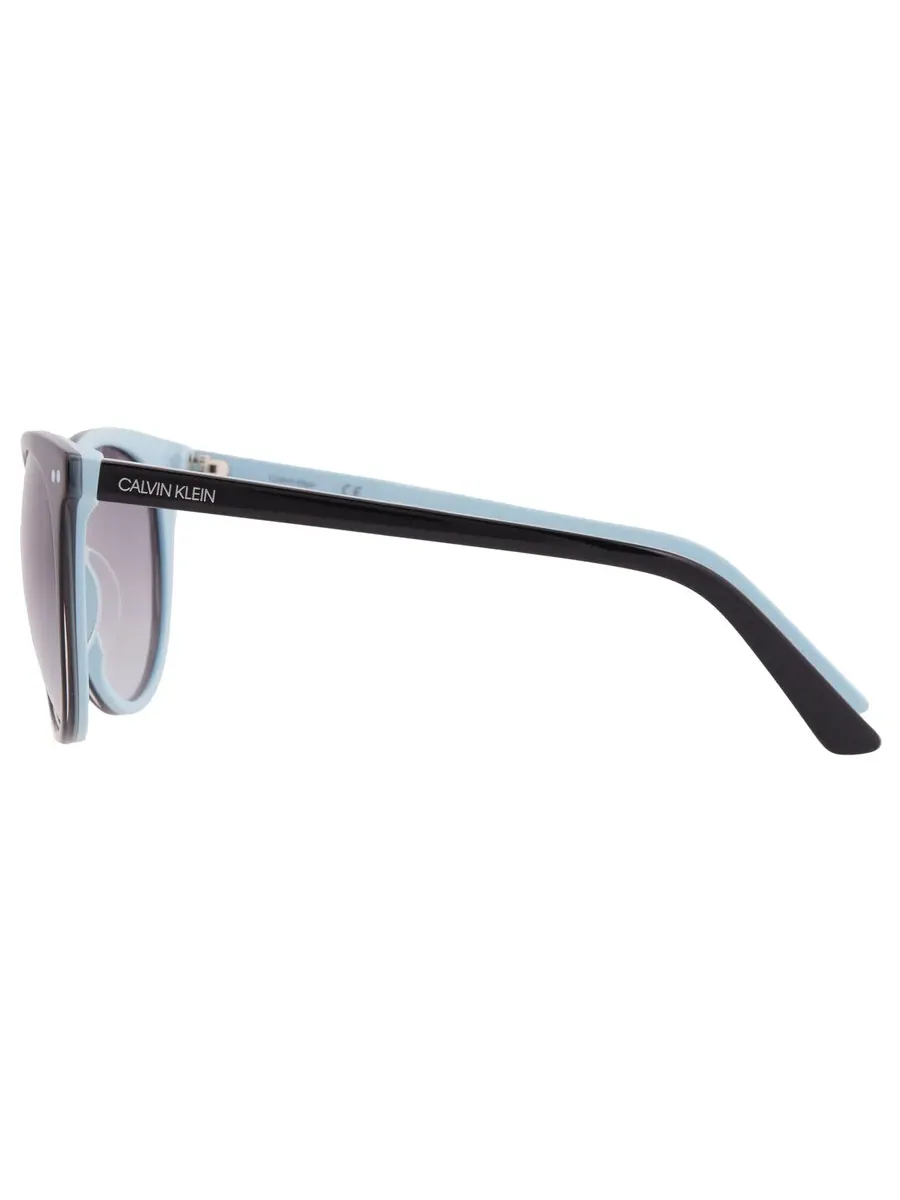 Женские солнцезащитные очки Calvin Klein серого градиента овальной формы CK18509SG 004 55 — изображение 4 из 4, черный