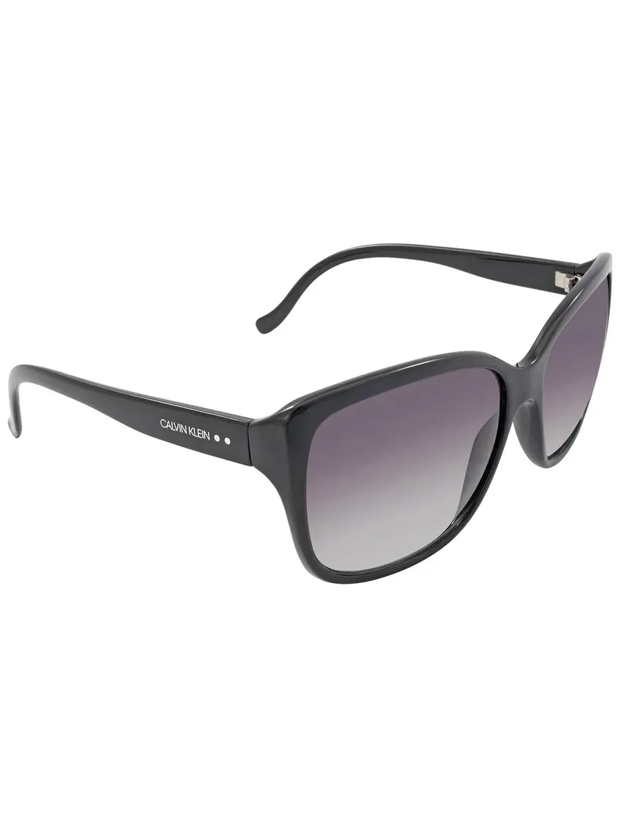 Женские солнцезащитные очки Calvin Klein серого градиента, квадратная форма, CK20518S 001 60 — изображение 3 из 4, черный