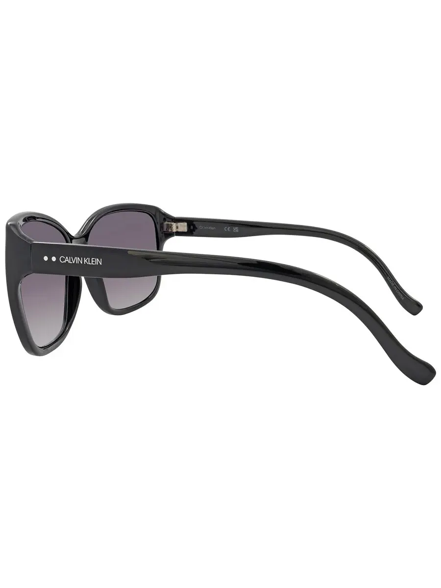 Женские солнцезащитные очки Calvin Klein серого градиента, квадратная форма, CK20518S 001 60 — изображение 4 из 4, черный