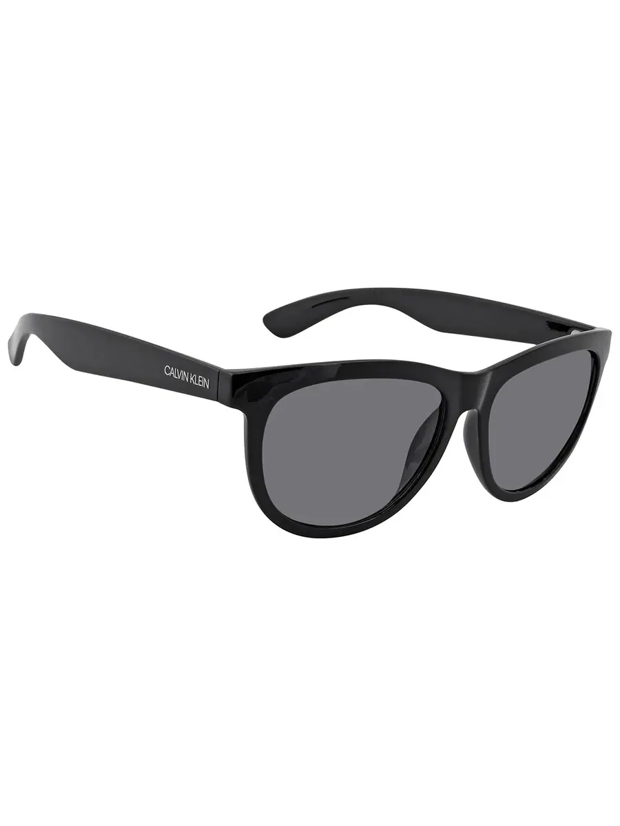 Солнцезащитные очки для мужчин Calvin Klein Grey Oval CK19567S 001 56 — изображение 3 из 4, черный