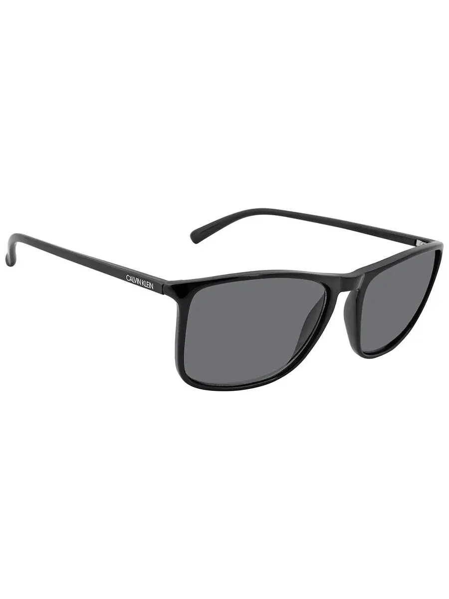 Мужские серые прямоугольные солнцезащитные очки Calvin Klein CK20524S 001 57 — изображение 3 из 4, серый