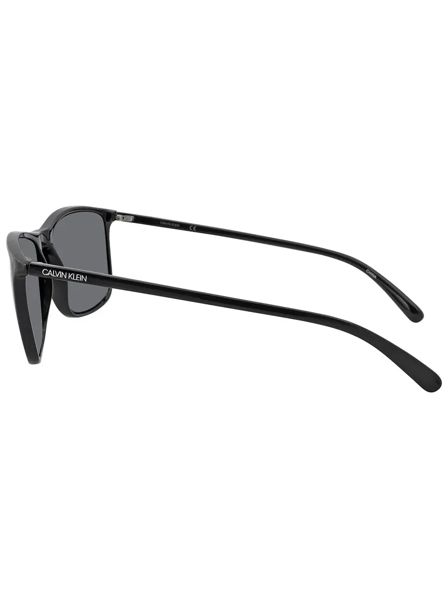 Мужские серые прямоугольные солнцезащитные очки Calvin Klein CK20524S 001 57 — изображение 4 из 4, серый