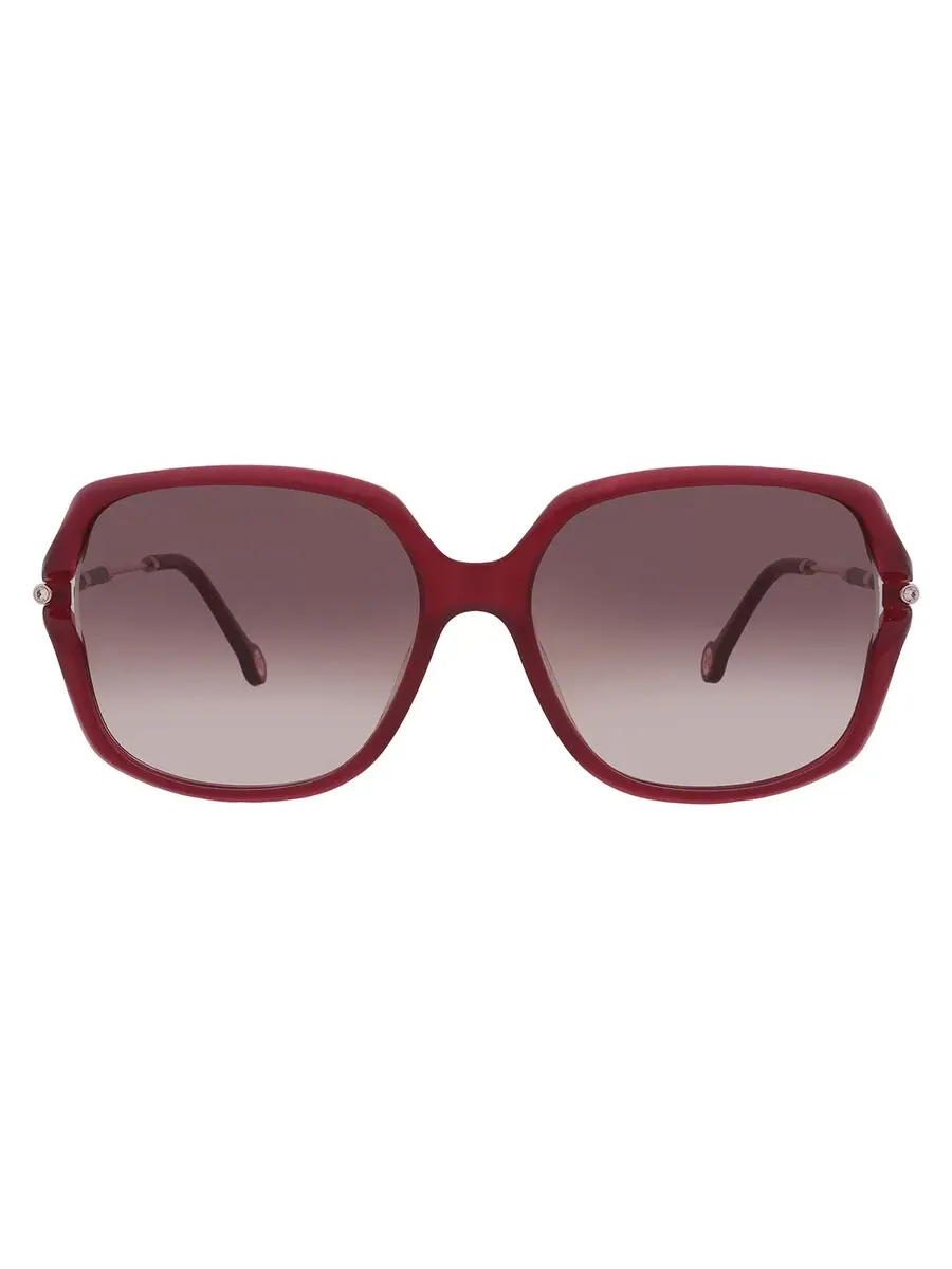 Женские солнцезащитные очки Carolina Herrera Brown Gradient Butterfly HER 0132/G/S 0LHF/HA 58 — красный
