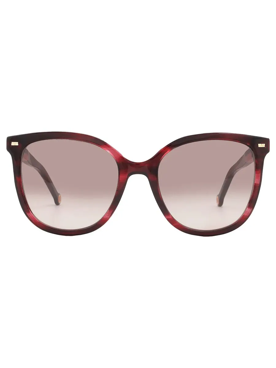 Женские солнцезащитные очки Carolina Herrera коричневые квадратные HER 0136/S 0K4G/HA 55 — коричневый