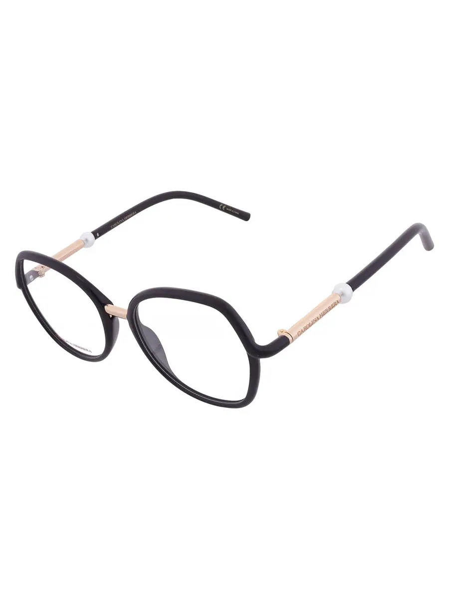 Женские очки Carolina Herrera Demo Butterfly HER 0080 0807 53 — изображение 3 из 4, черный