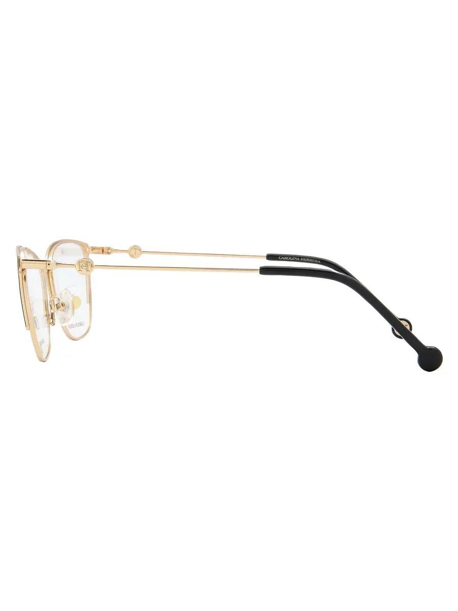Женские очки Carolina Herrera Demo Cat Eye HER 0116 02M2 57 — изображение 3 из 4, черный золотистый