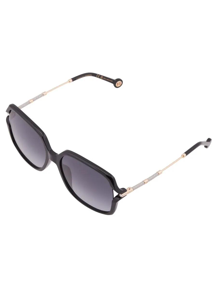 Женские солнцезащитные очки Carolina Herrera Grey Shaded Butterfly HER 0132/G/S 0807/9O 58 — изображение 3 из 4, черный