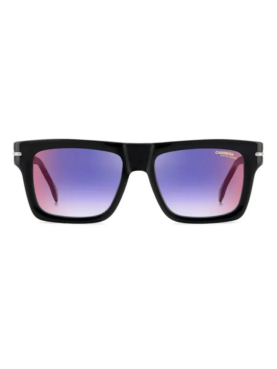 Мужские солнцезащитные очки Carrera Blue Shaded Red Square CARRERA 305/S 0807/YB 54 — черный
