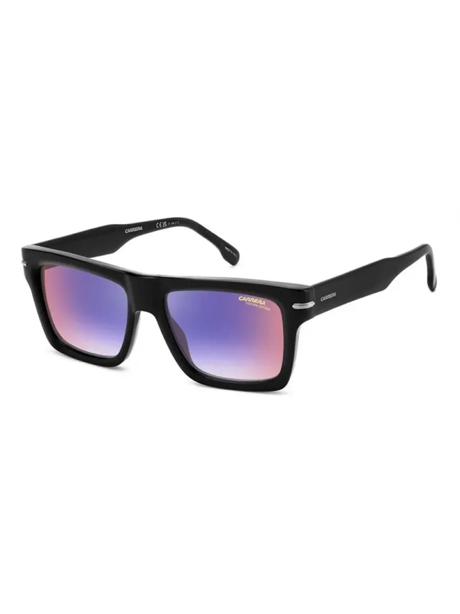 Мужские солнцезащитные очки Carrera Blue Shaded Red Square CARRERA 305/S 0807/YB 54 — изображение 2 из 3, черный