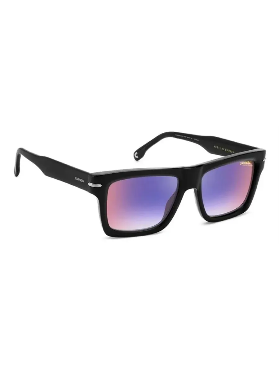 Мужские солнцезащитные очки Carrera Blue Shaded Red Square CARRERA 305/S 0807/YB 54 — изображение 3 из 3, черный