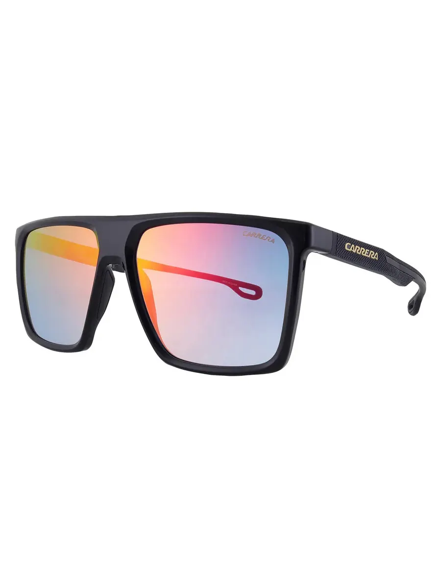 Мужские солнцезащитные очки Carrera Blue Shaded Red Square CARRERA 4019/S 0807/YB 58 — изображение 2 из 4, черный