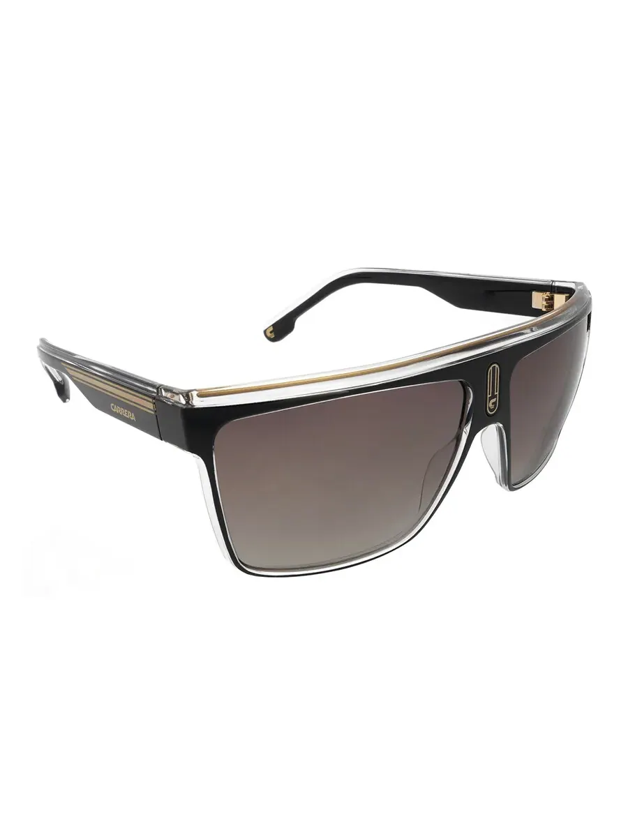 Солнцезащитные очки Carrera Brown Shaded Browline для мужчин CARRERA 22/N 02M2/HA 63 — изображение 2 из 3, черный золотистый