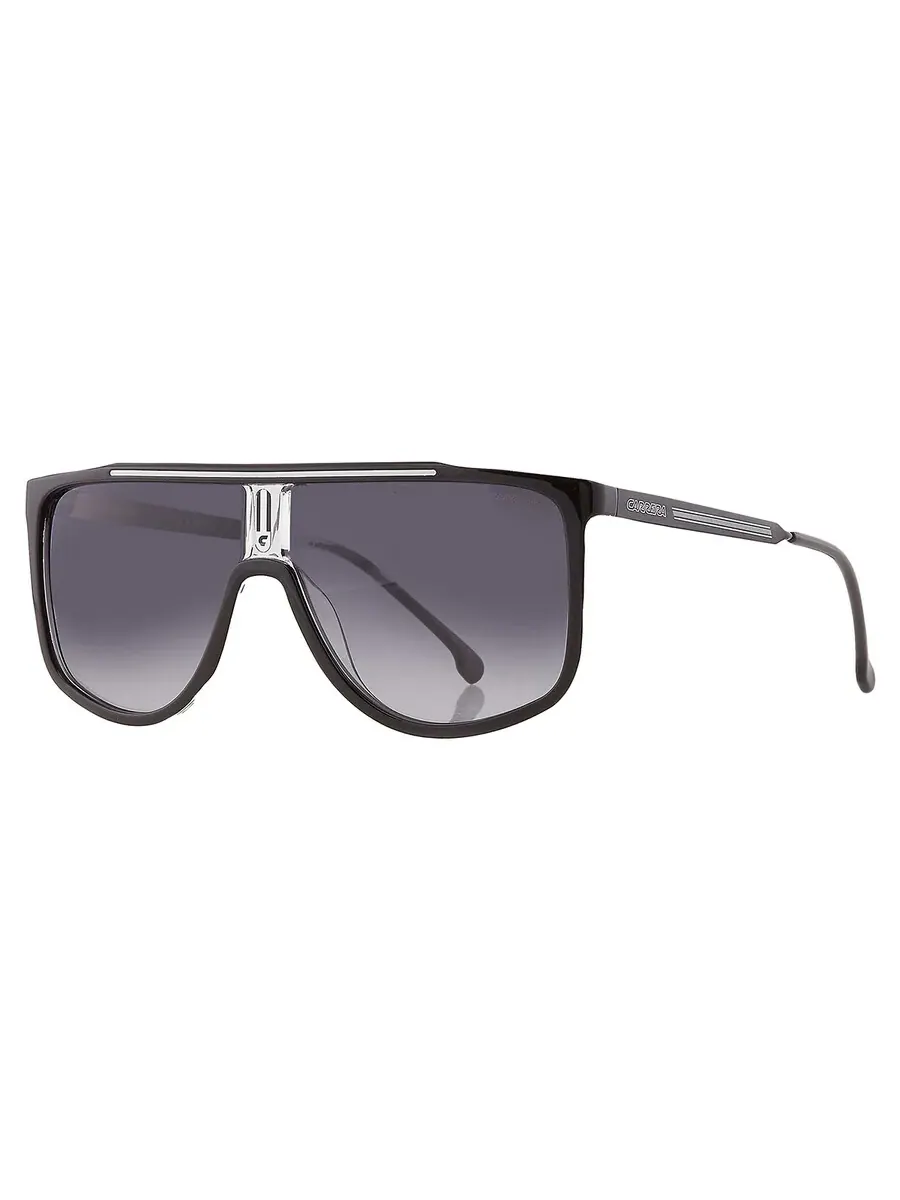 Мужские солнцезащитные очки Carrera Grey Shaded Browline CARRERA 1056/S 080S/9O 61 — изображение 2 из 4, черный/белый