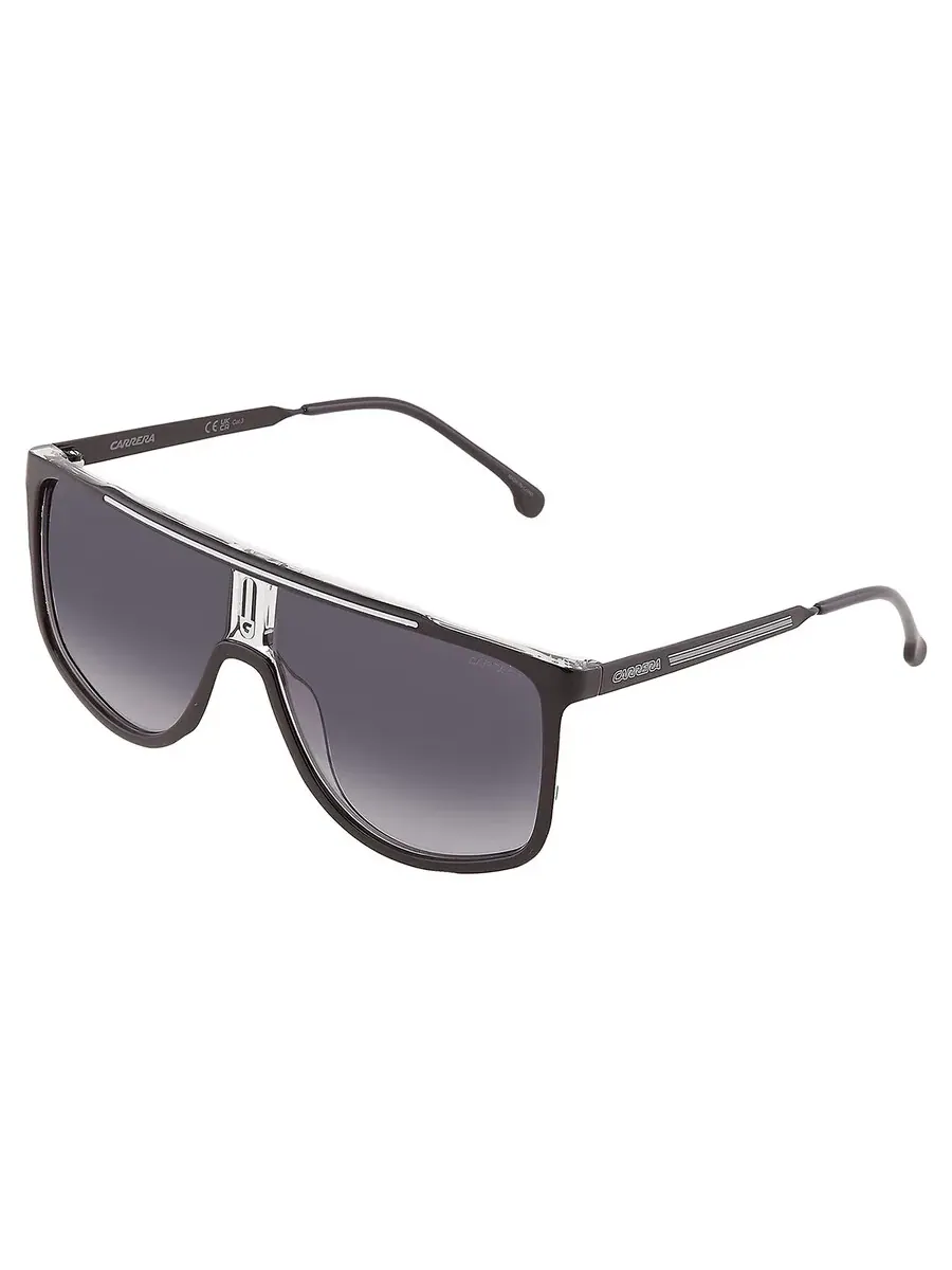 Мужские солнцезащитные очки Carrera Grey Shaded Browline CARRERA 1056/S 080S/9O 61 — изображение 3 из 4, черный/белый