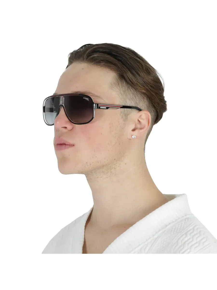 Мужские солнцезащитные очки Carrera Grey Shaded Phantos CARRERA 1058/S 0OIT/9O 63 — изображение 2 из 5, черный/красный